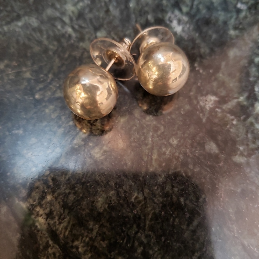 Sterling silver ball earrings
